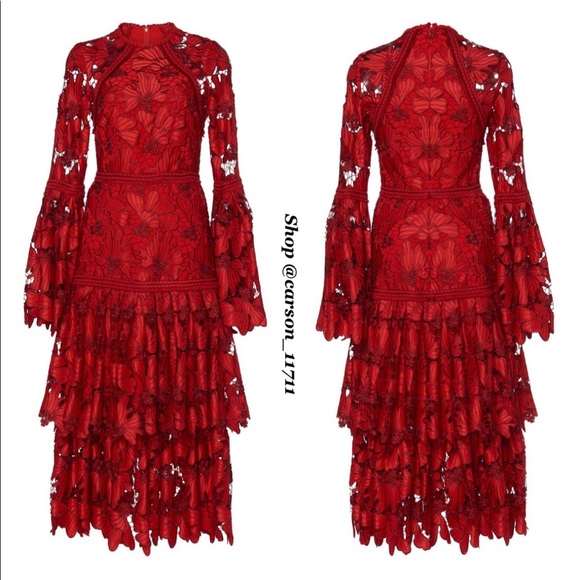 NWT Runway Alexis Defina Lace Tiered Dress S - Picture 2 of 13